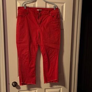 CAbi Vibrant Red Cropped Jeans